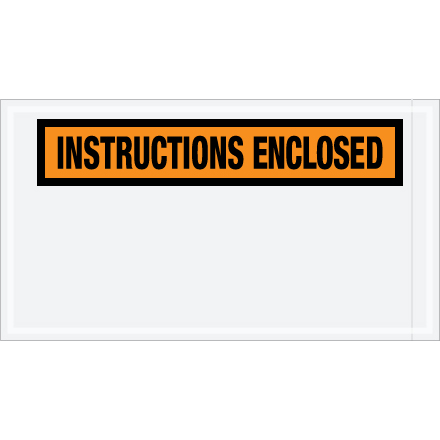 5 1/2 x 10" "Instructions Enclosed" Envelopes