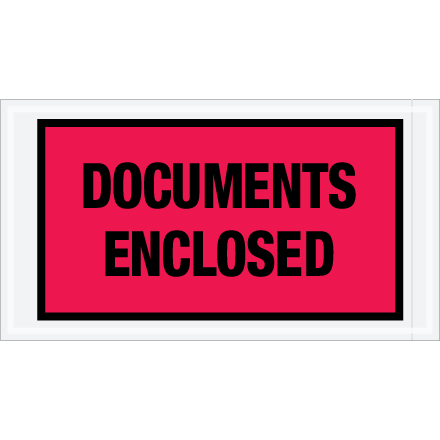 5 1/2 x 10" Red "Documents Enclosed" Envelopes