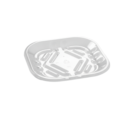 5 1/4" x 5 1/4" x 1/2" Clear PET plastic meat tray.png