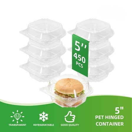 Case of 5 x 5 Inches Clear PET Plastic Hinged Take-Out Container.jpg