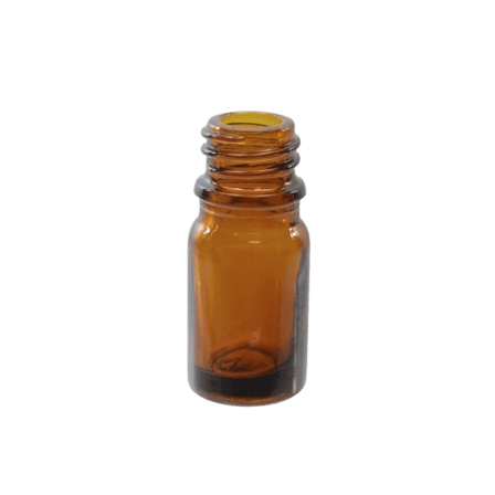 5 ml Euro Amber Round Glass Bottle with 18-415 Neck Finish - (765/Case)