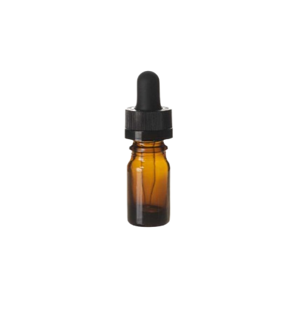 5 ml Euro Amber Round Glass Bottle with 18-415 Neck Finish - (765/Case)