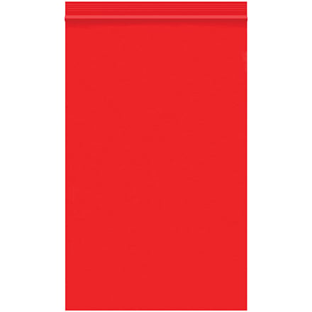 5 x 8" - 2 Mil Red Reclosable Poly Bags