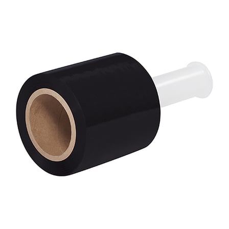 5" x 80 Gauge x 1000' Black Bundling Stretch Film
