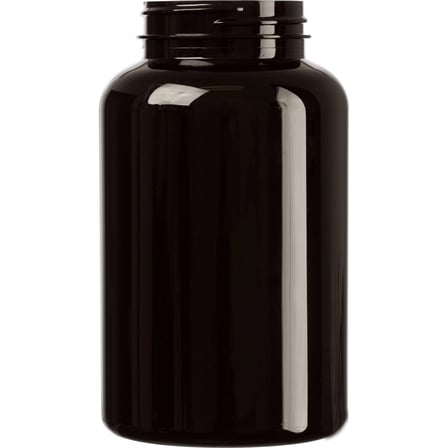 500cc Dark Amber PET Plastic Packer Bottle 53-400(140/case)