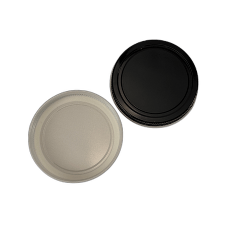 53-400 Black Metal Lid with Plastisol Liner