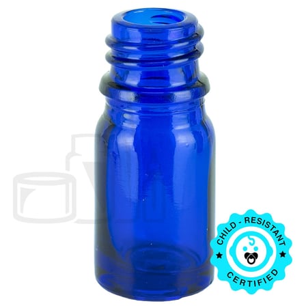 5ml Cobalt Blue Glass Euro Bottle 18-415(765/case)