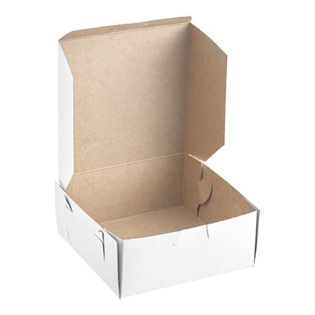 6 × 6 × 2.5 White Cake & Bakery Box with Open Closure, 1-Piece, Lock Corner.jpg