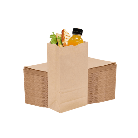 6 lb Kraft Paper Bags 6" x 3.6" x 11.1" - (1000/Case)