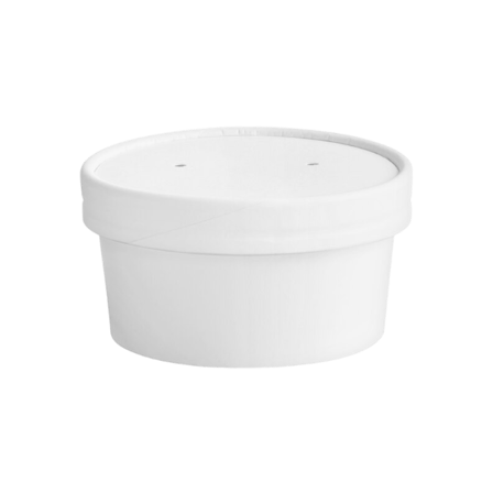 6 oz White Double Poly-Coated Paper Food Cup with Vented Paper Lid.png
