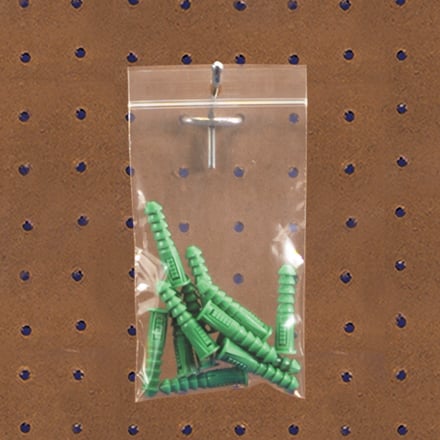 6 x 10" - 2 Mil Reclosable Poly Bags w/ Hang Hole