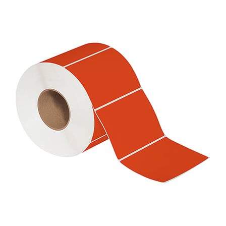 6 x 4" Red Thermal Transfer Labels