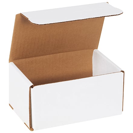6 x 4 x 3" White Corrugated Mailers (25 Pack)