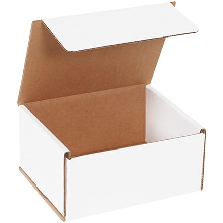 6 x 5 x 3" White Corrugated Mailers (25 Pack)