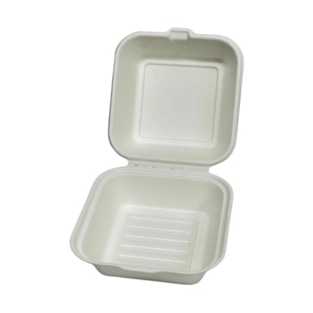 6 x 6 compostable bagasse clamshell take-out container.jpg