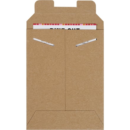 6 x 8" Kraft Stayflats® Mailers