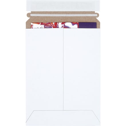 6 x 8" White Self-Seal Stayflats Plus® Mailers (25 Pack)