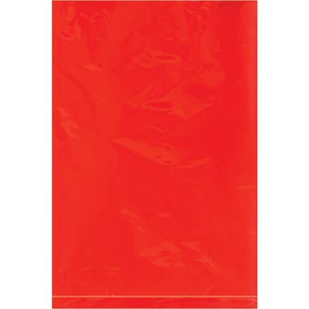 6 x 9" - 2 Mil Red Flat Poly Bags