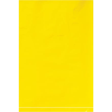 6 x 9" - 2 Mil Yellow Flat Poly Bags (100 Pack)