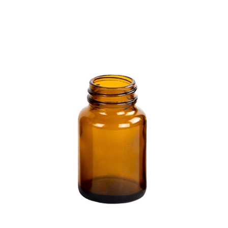 60 cc Amber Glass Wide Mouth Packer Bottle with 33-400 Neck Finish - (192/Case)