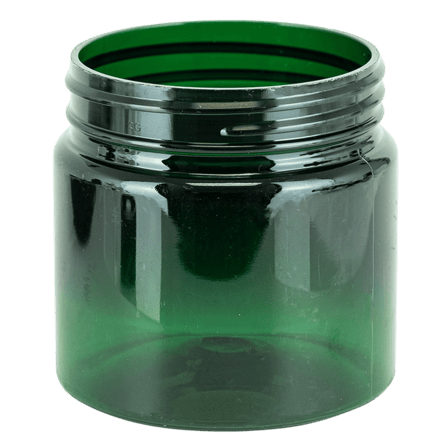 6oz PET Plastic Single Wall Jar 63-400 Green(384/case)