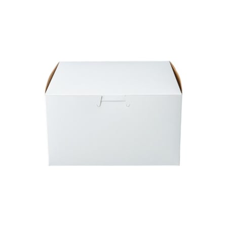 7 × 7 × 4 White Cake & Bakery Box, 1-Piece, Lock Corner.jpg