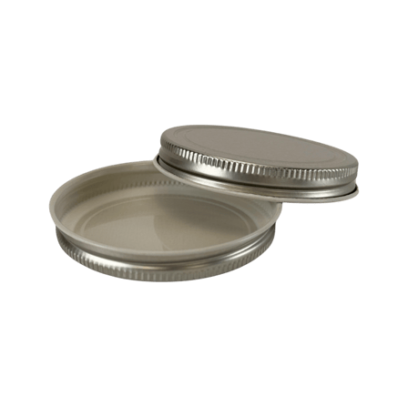70-400 Silver Metal Lid with Plastisol Liner