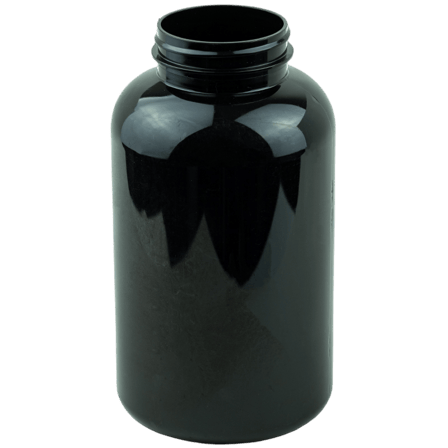 750cc Dark Amber PET Plastic Packer Bottle 53-400(102/cs)