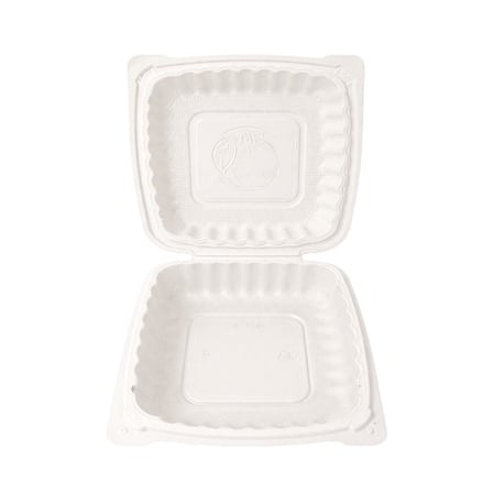 8.5 x 8.5 White TFPP plastic clamshell to-go container.jpg