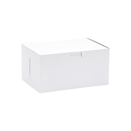 8 × 5.5 × 4 White Cake  Bakery Box, 1-Piece, Lock Corner - (250Case) 6805.jpg