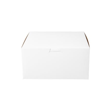 8 × 8 × 4 White Cake  Bakery Box, 1-Piece, Lock Corner.jpg