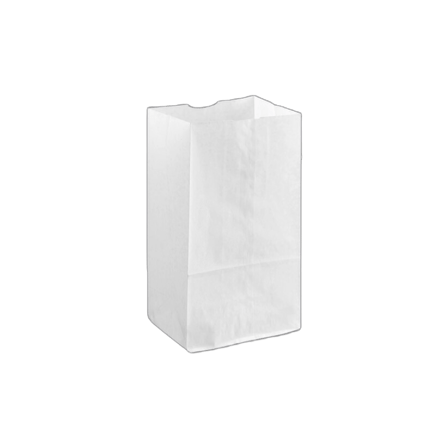 8 lb White Waxed Paper Bag
