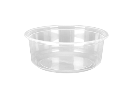 8 oz. Clear Plastic Round Deli Containers - (500/Case)
