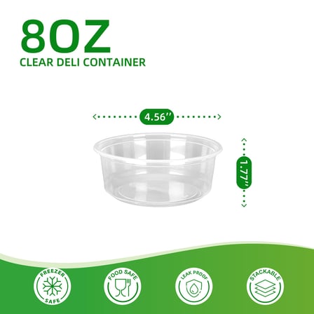 8 oz. Clear PP Plastic Deli Container Shown with Dimensions.jpg