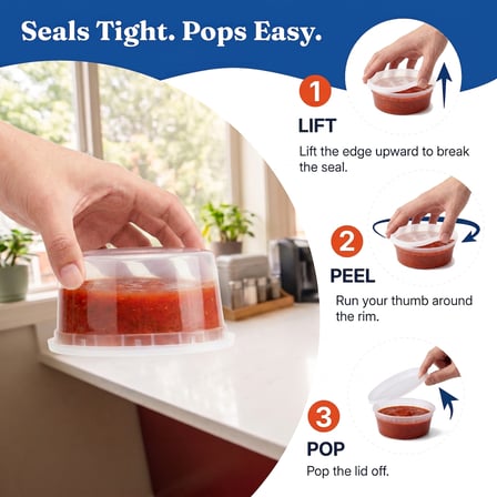 8 oz Clear PP Plastic Round Deli Container with Airtight Lid - (240/Case) - Thumbnail 3