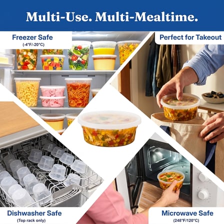 8 oz Clear PP Plastic Round Deli Container with Airtight Lid - (240/Case) - Thumbnail 4