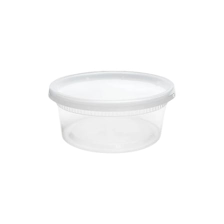 8 Ounces Clear Round PP Plastic Deli Container with Lid.jpg