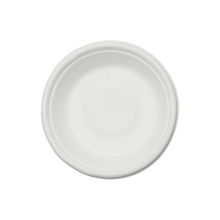 8 oz Heavy duty round compostable sugarcane bagasse bowl, white.jpg