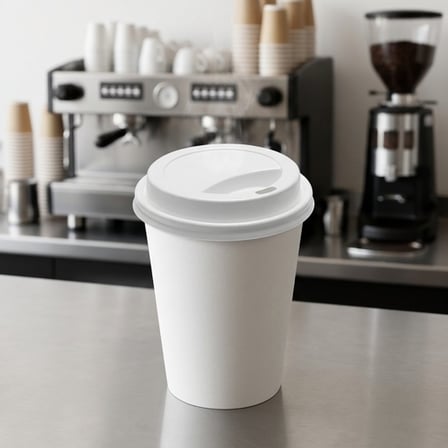 8 oz White Paper Hot Cup Dome Lid - (1000/Case) product image