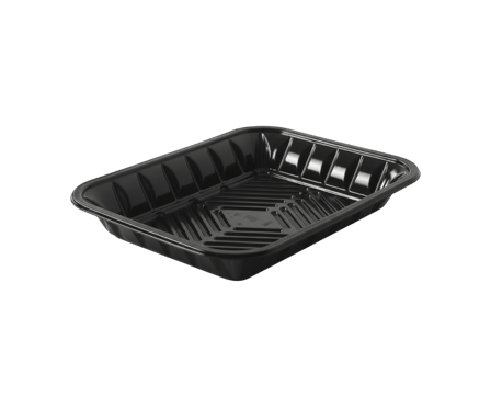 8" x 10 1/2" x 1 3/8" Black PET plastic meat tray.png