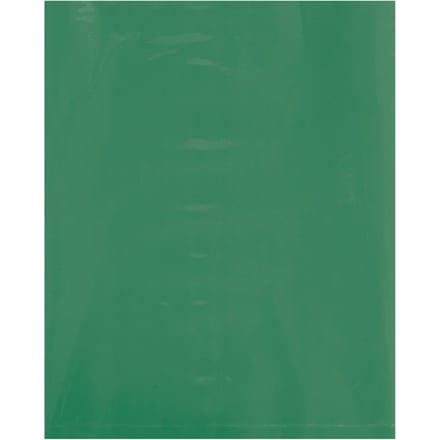 8 x 10" - 2 Mil Green Flat Poly Bags (100 Pack)