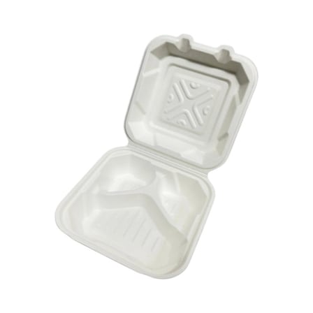 3-Compartment 8 x 8 compostable bagasse clamshell take-out container.jpg