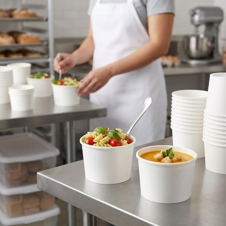 8 oz White Double Poly-Coated Paper Food Cup - (1000/Case) product image