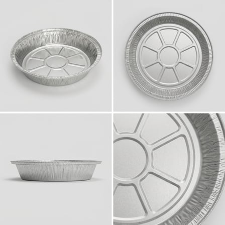 9 inches Round disposable aluminum pie pan with durable foil construction for baking and food storage.png