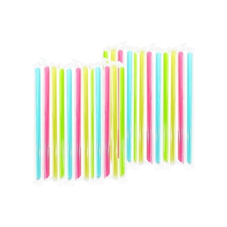 9 Inches Assorted Color Sharp Boba Straws, Wrapped.jpg