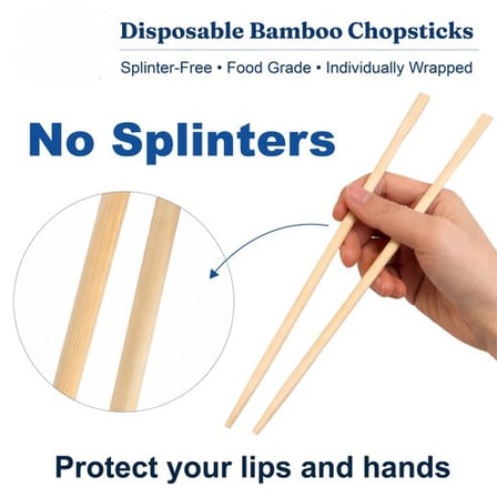 9 Inches Individually Wrapped Bamboo Chopsticks, Twin Style.jpg
