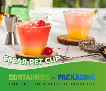 9 oz. Clear PET Plastic Squat Cold Cups - (1000/Case)