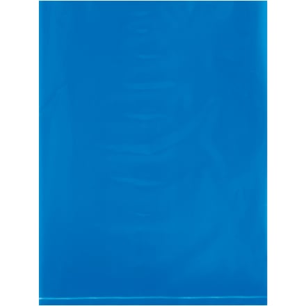 9 x 12" - 2 Mil Blue Flat Poly Bags (100 Pack)