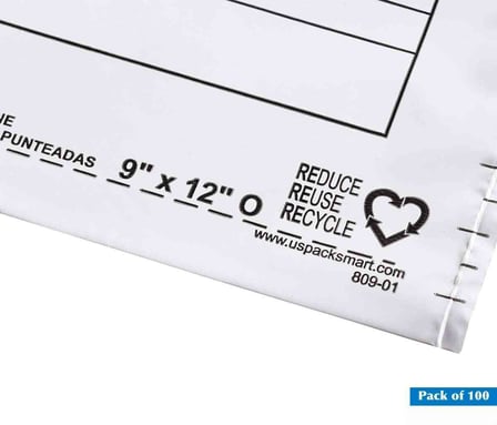 Recyclable 9"x12" Opaque tamper evident bag 