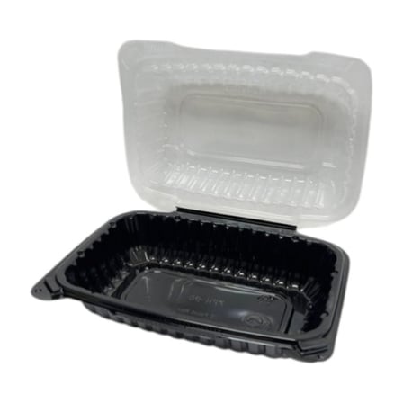 9 x 6 Black base and clear lid hinged container.jpg